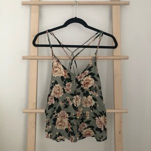 American Eagle floral Tank in small